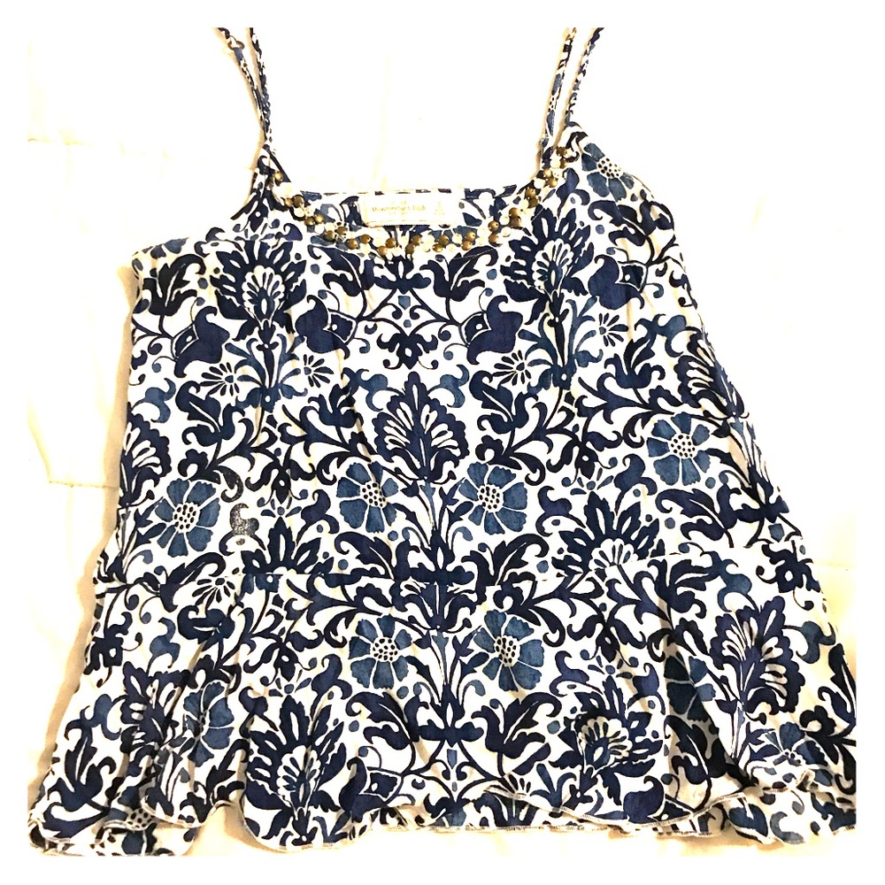 Abercrombie and Fitch small peplum flower tank